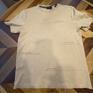 Scotch & Soda Beige Crewneck T-Shirt